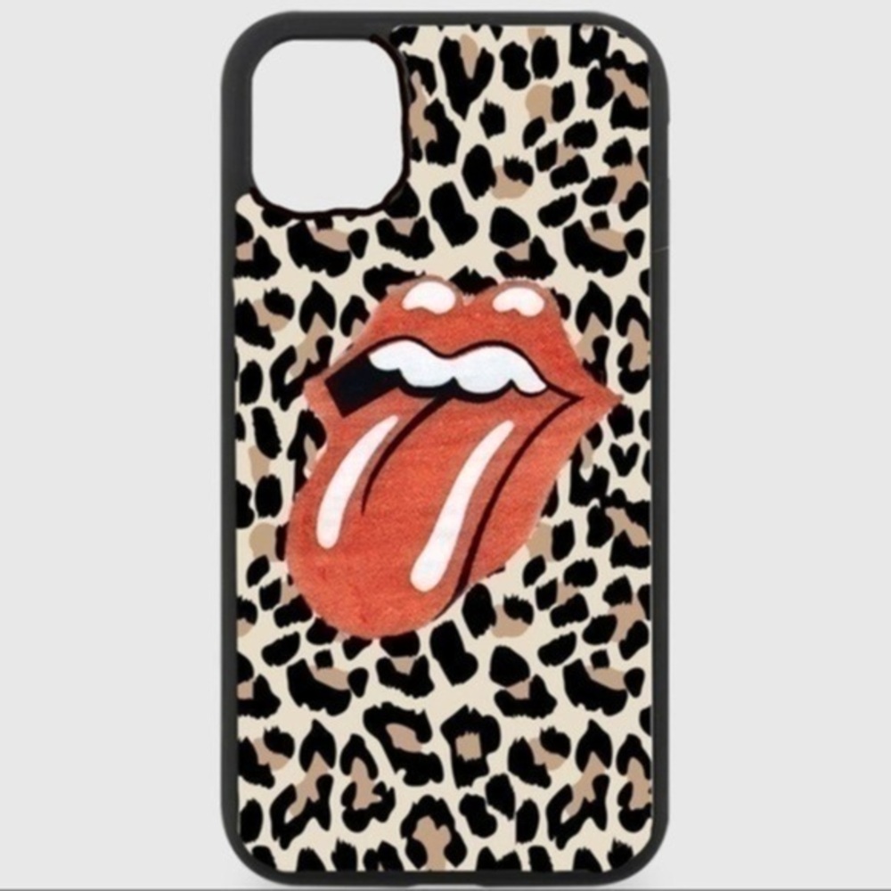 Rolling Stones leopard phone case